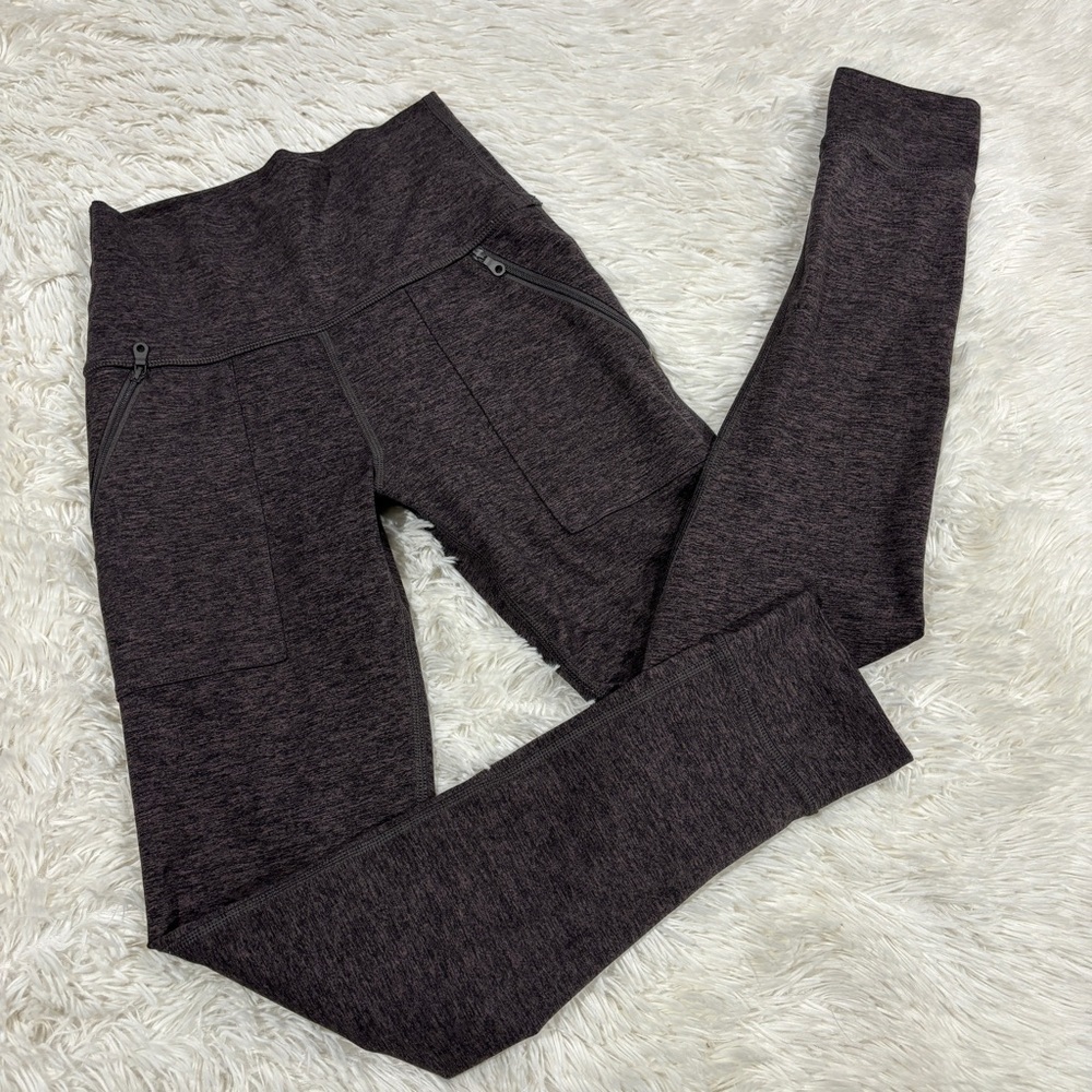 OFFLINE By Aerie The Hugger Ribbed Pocket Legging Hi-Rise Grayish Purple small